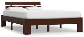 Giroletto Senza Materasso Marrone Scuro 140x200 Cm Legno Pino /