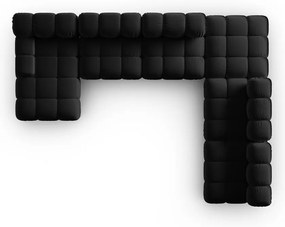 Divano in velluto nero 379 cm Bellis - Micadoni Home