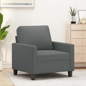 Poltrona Grigio Scuro 60 Cm İn Tessuto /