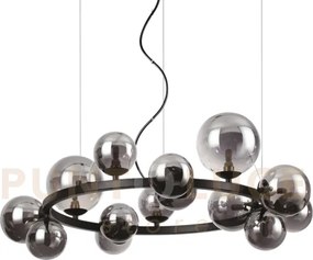 Perlage lampadario a sospensione 14 luci attacco g9 lampadine inclu...