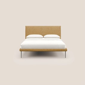 Theo letto imbottito moderno sfoderabile con piedi alti in metallo in tessuto impermeabile T10