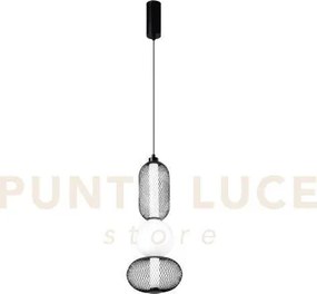Lampadario a sospensione led inkas nera in vetro 24w 2460lm cct 300...