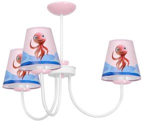 Lampadario per bambini su palo OCTOPUS 3xE14/40W/230V