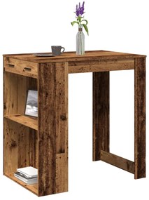 Tavolo Da Bar Legno Antico 102x70x103,5 Cm İn İn Truciolato /