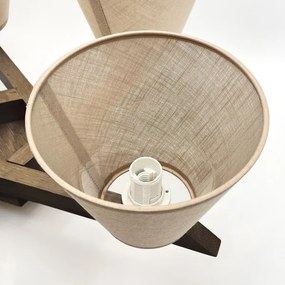 Brilagi - Lampadario LED ANTHONY 5xE14/40W/230V rovere/noce/beige