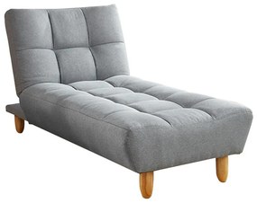 Chaise longue clic clac in tessuto Grigio - ESTEBAN