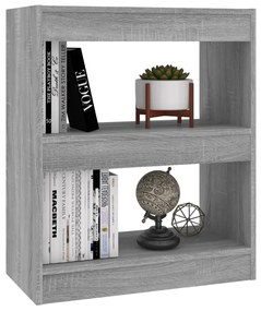 Libreria/divisorio grigio sonoma 60x30x72 cm