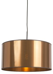 Lampada a sospensione Art Déco bianca con paralume in rame 50 cm - Combi 1
