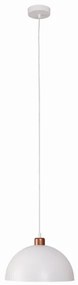 Duolla - Lampada a sospensione con cavo IRONLINE 1xE27/15W/230V Ø 27 cm bianco/rame
