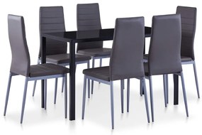 Set Da Pranzo 7 Pz Grigio /