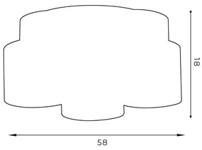 Lampadario a plafone ARDEN 5xE27/60W/230V viola/oro