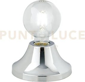 Lumetto vesevus cromo 1 luce attacco e27 15x15x8cm in metallo