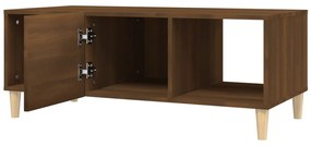 Tavolino salotto rovere marrone 102x50x40 cm legno multistrato