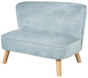 Divano per bambini in velluto azzurro 70 cm Lil Sofa - Roba