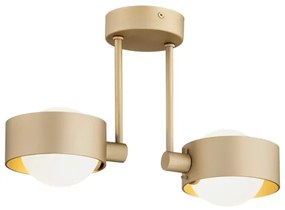 Argon 7215 - Lampadario da bagno a sospensione con supporto rigido MASSIMO PLUS 2xG9/6W/230V IP44 oro