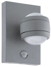 Applique LED moderno da esterno Sesimba grigio IP44, luce bianco caldo 560 lumen, EGLO