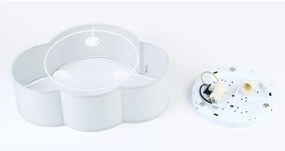 Brilagi - Plafoniera per bambini NIMBUS MINI 2xE27/15W/230V 31x43 cm grigio