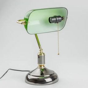 Brilagi - Lampada da scrivania BANK OFFICE 1xE27/60W/230V nero/oro/verde