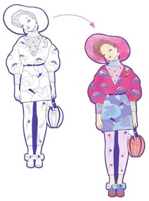 Disegni da colorare per piccoli stilisti - Zaho & amiche