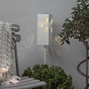 Decorazione a luce solare LED in metallo bianco Albaleaf - Star Trading