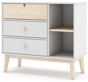 Cassettiera bassa bianca da bambini 90x40 cm Estefania – Marckeric