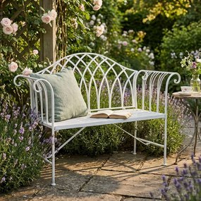 JOSETTE - panca 2 posti stile provenzale in ferro verniciato