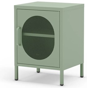 Comodino in metallo color menta Diora - Marckeric