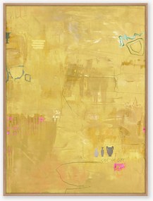 Dipinto su tela dipinto a mano Yellow Petite