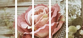 Quadri 5 pezzi – Rose vintage eleganti