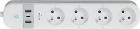 Retlux - Smart estensione cavo con interruttore 4Z + 2xUSB-A+1xUSB-C 1,5m Wi-Fi Tuya bianco