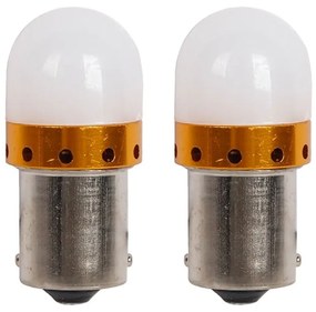 2 Pezzi Lampada Led BAU15S S25 PY21W 9 SMD 3030 12V 24V 300lm 3.5W Bianca Fredda Piedi Storti H41mm 360 gradi