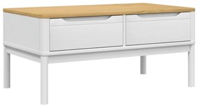 Tavolino floro bianco 99x55,5x45 cm in legno di pino