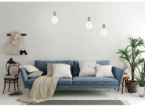 Lampadario a sospensione con filo MIROS 3xE27/60W/230V ragno bianco/oro