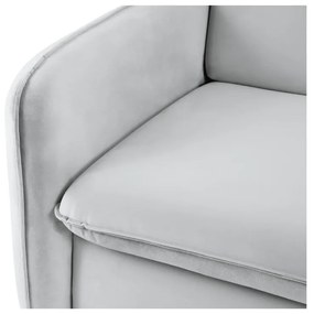 Divano letto in velluto grigio chiaro 214 cm Vienna - Cosmopolitan Design