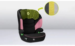 Lionelo - Seggiolino auto LARS i-Dimensioni 100-150 cm nero/rosa