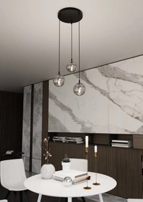 Lampadario a sospensione COSMO 3 BLACK GRAFIT PREMIUM
