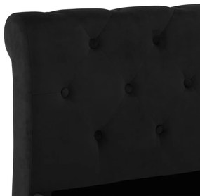 Giroletto nero in velluto 160x200 cm