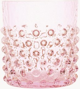 Set di 2 bicchieri in vetro soffiato Hobnail