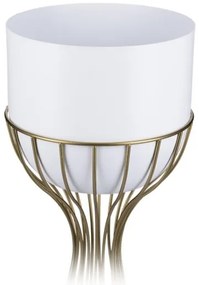 Vaso da fiori in metallo LOFT 46x20 cm oro/bianco