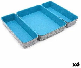 Set di Cestini Confortime 3 Pezzi Feltro 28 x 20,5 x 5,3 cm (3 Pezzi) (6 Unità)