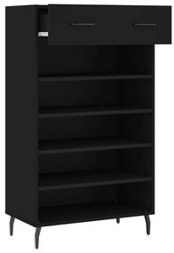 Scarpiera nera 60x35x105 cm in legno multistrato