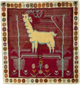 Shiraz Tappeto persiano 60 x 70 Rosso (Iran) Annodato A Mano