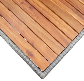 Tavolo da giardino grigio 120x70x66 cm legno massello di acacia