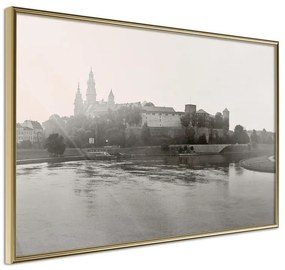 Poster  Postcard from Cracow: Wawel I  Cornice Quadri Cornice d'oro, Larghezza x Altezza Home decor 90x60