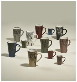 Tazze da espresso in gres rosa chiaro in set da 4 100 ml Hela - Villa Collection