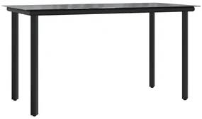 Set da pranzo da giardino 5pz con cuscini in polyrattan marrone