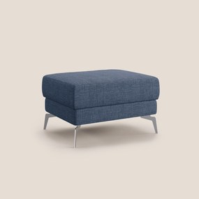 Star Pouf con piedini alti in tessuto impermeabile morbido intreccio T06 blu