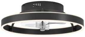 Ventilatore da soffitto Marinella nero, Ø 50 cm, CCT, dimmerabile, EGLO IP20
