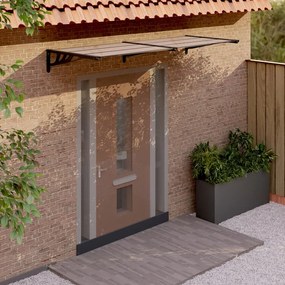 Tettoia Per Porta Nera 239x90 Cm İn Policarbonato /