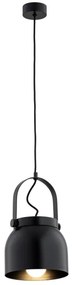 Argon 8281 - Lampadario a sospensione con filo LOGAN 1xE27/15W/230V diametro 20 cm nero